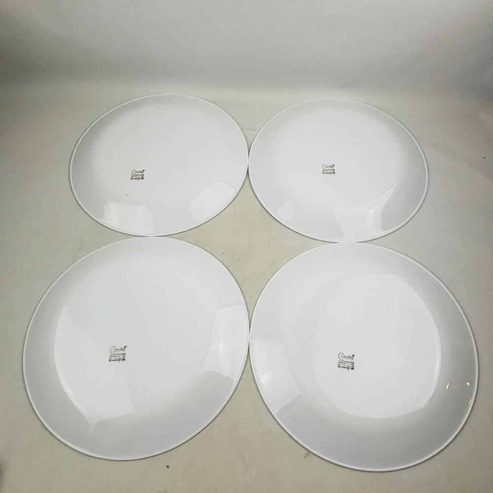 Vintage Corelle Winter Holly Dinner Plates Set of 4 Black Vein Christmas Holiday